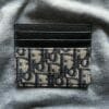 Beige and Black Oblique Jacquard Card Holder