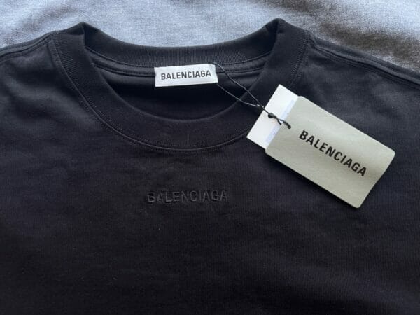 Balenciaga Black Logo Black T-Shirt
