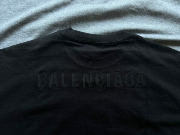 Balenciaga Black Logo Black T-Shirt