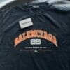 BALENCIAGA Black Distressed Logo-print T-shirt (On Hand)
