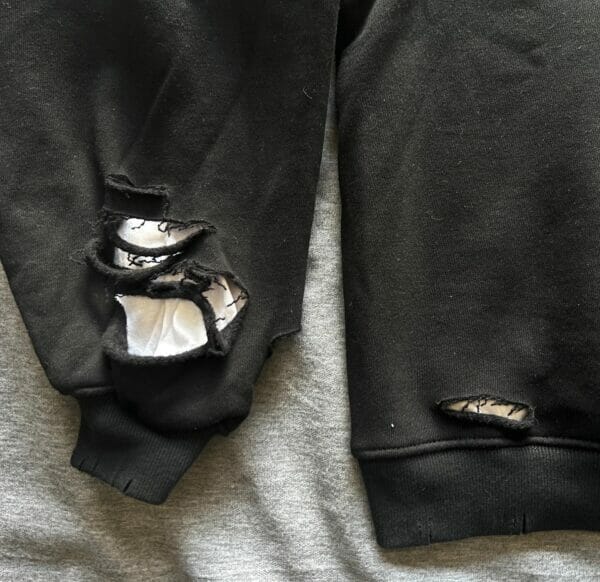 Balenciaga Logo-Print Distressed Hooded Sweatshirt