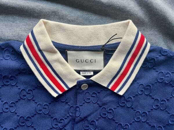 Gucci Cotton Polo Shirt Blue