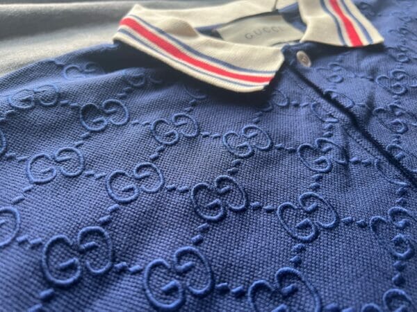 Gucci Cotton Polo Shirt Blue