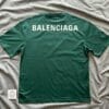 Balenciaga Rear Logo Print T-Shirt Green