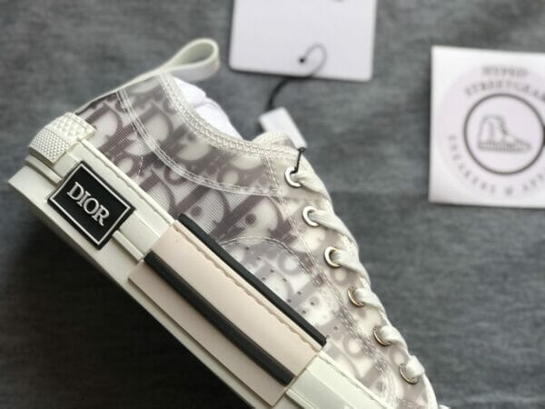 Christian Dior B23 Low-Top Sneaker White andBlack Oblique Canvas