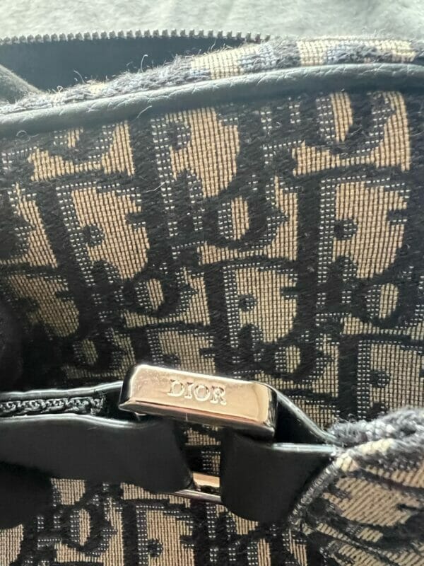 Black Oblique Jacquard Christian Dior Saddle Belt Bag