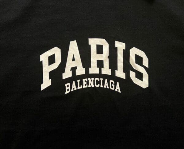 Balenciaga Paris Logo T-Shirt Black