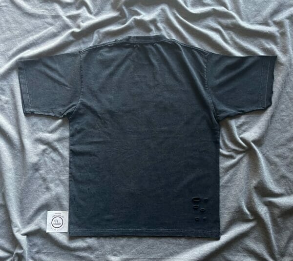 BALENCIAGA Black Distressed Logo-print T-shirt (On Hand)