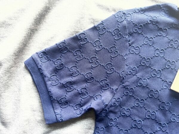 Gucci Cotton Polo Shirt Blue