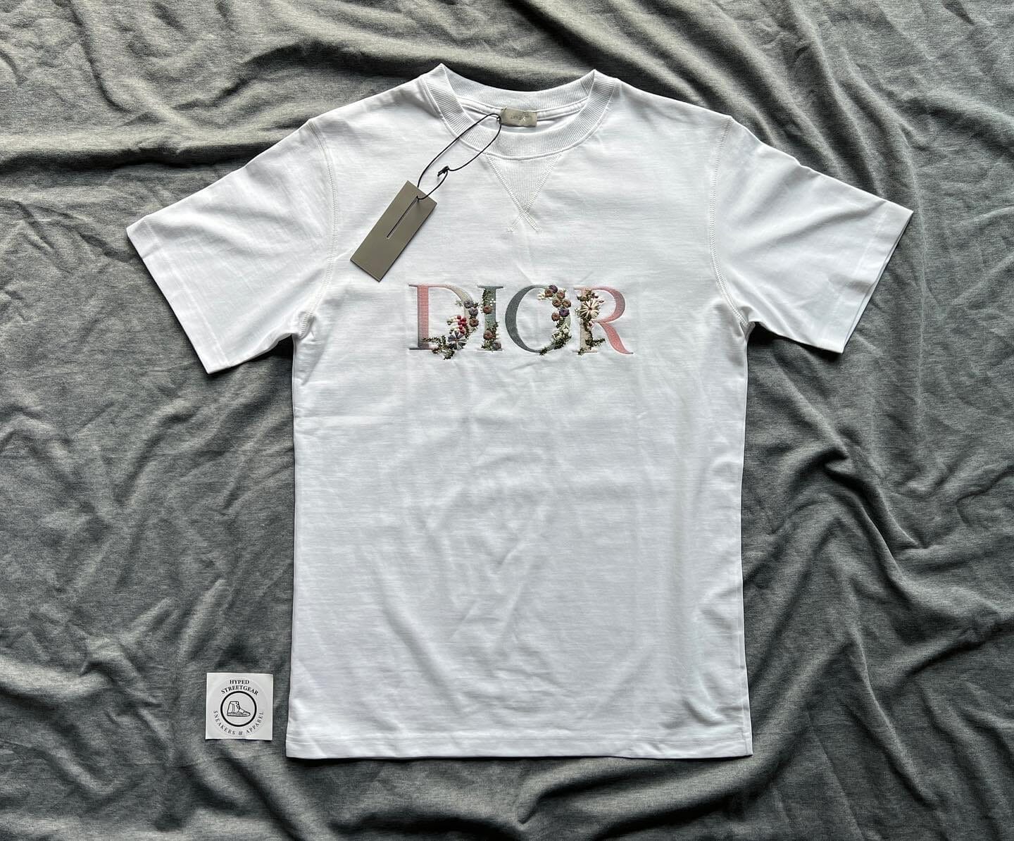 DIOR HOMME Embroidered Gradient Flower Logo T-shirt