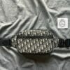 Black Oblique Jacquard Christian Dior Saddle Belt Bag