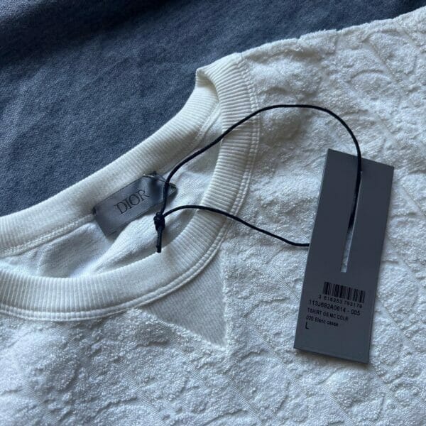 Dior Oblique T-Shirt Terry Cotton Jacquard White (On Hand)