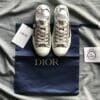 Christian Dior B23 Low-Top Sneaker White andBlack Oblique Canvas
