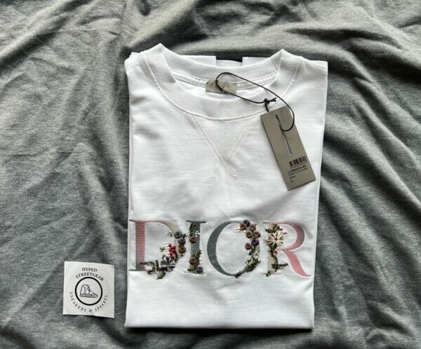 DIOR HOMME Embroidered Gradient Flower Logo T-shirt