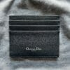 Beige and Black Oblique Jacquard Card Holder