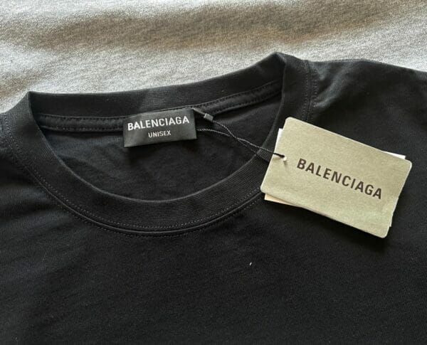 Balenciaga Paris Logo T-Shirt Black