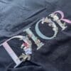 Dior Floral Embroidered T-Shirt Black