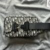 E1777541-5A80-4244-8023-E8896FEBB40F Black Oblique Jacquard Christian Dior Saddle Belt Bag