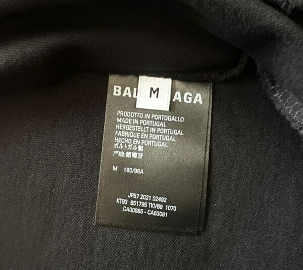 BALENCIAGA Ripped Oversized Logo-print T-shirt