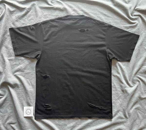 BALENCIAGA Ripped Oversized Logo-print T-shirt
