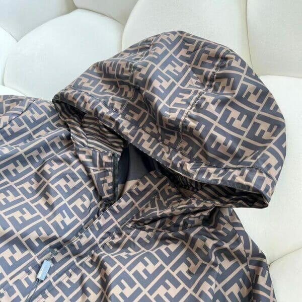 Fendi Hooded Trench Coat Brown