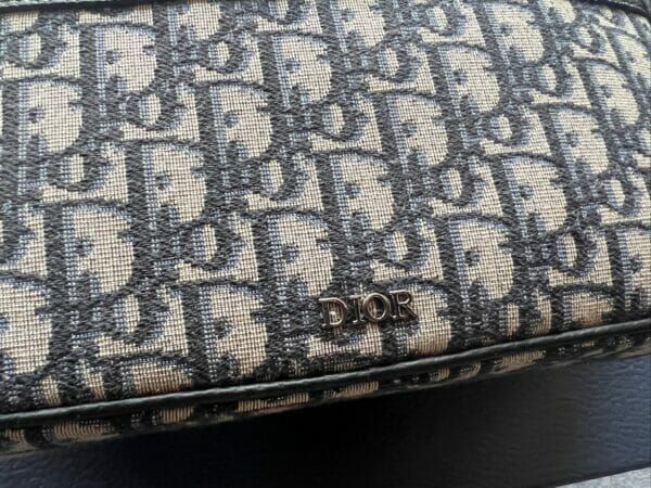 Black Oblique Jacquard Christian Dior Saddle Belt Bag
