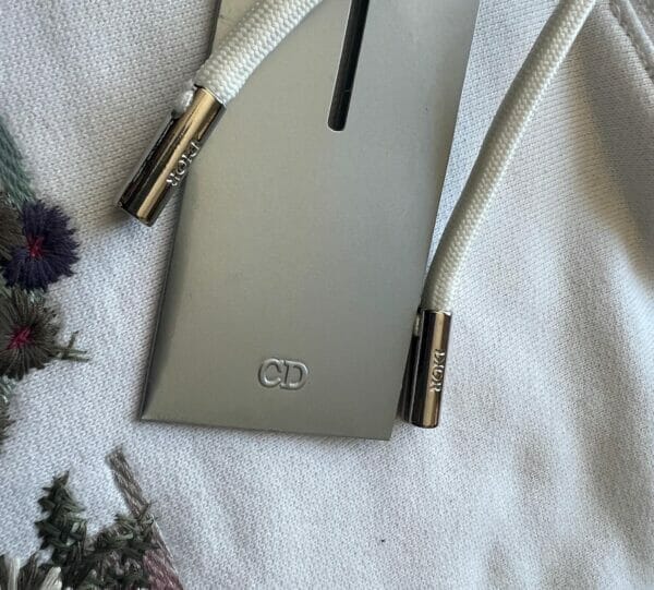 Dior Flowers Embroidered Hoodie White