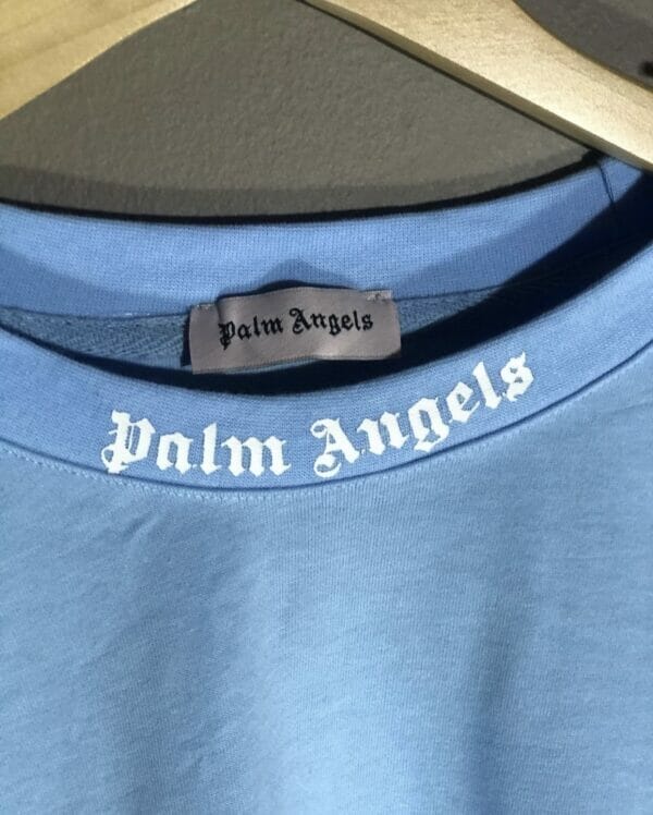 Palm Angels Long Sleeve Sweatshirt Light Blue