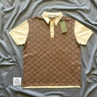 Gucci Cotton Polo Shirt Brown (On hand)
