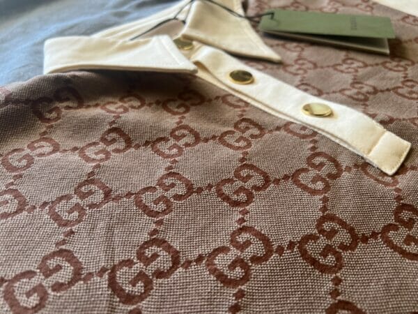 img_7609 Gucci Cotton Polo Shirt Brown (On hand)
