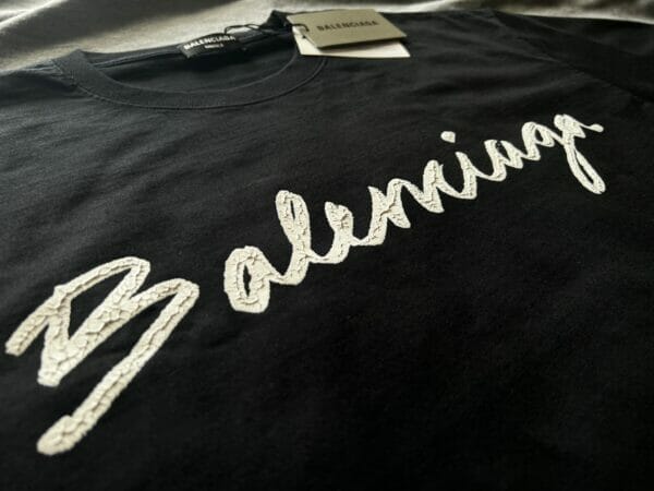 Balenciaga Cursive Logo-print T-shirt(On hand)