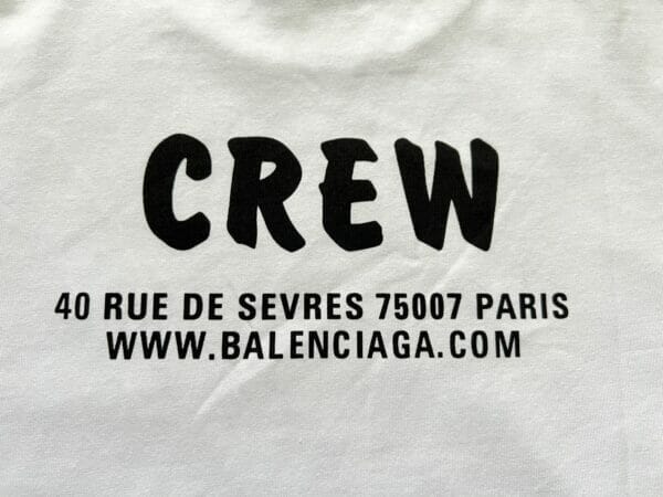 Balenciaga Paris Crew Logo Cotton T-shirt