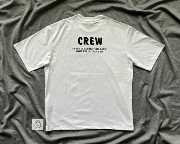 Balenciaga Paris Crew Logo Cotton T-shirt