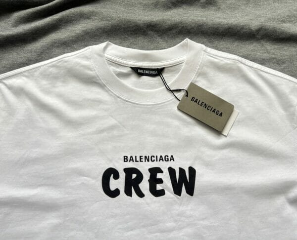 Balenciaga Paris Crew Logo Cotton T-shirt