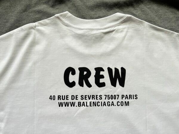 Balenciaga Paris Crew Logo Cotton T-shirt