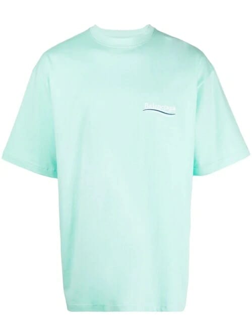 Balenciaga Political Campaign Mint Green T-shirt