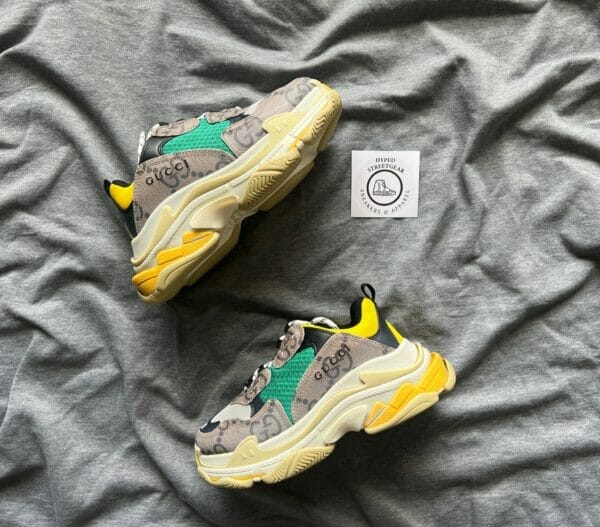 Balenciaga X Gucci Triple S Yellow Green