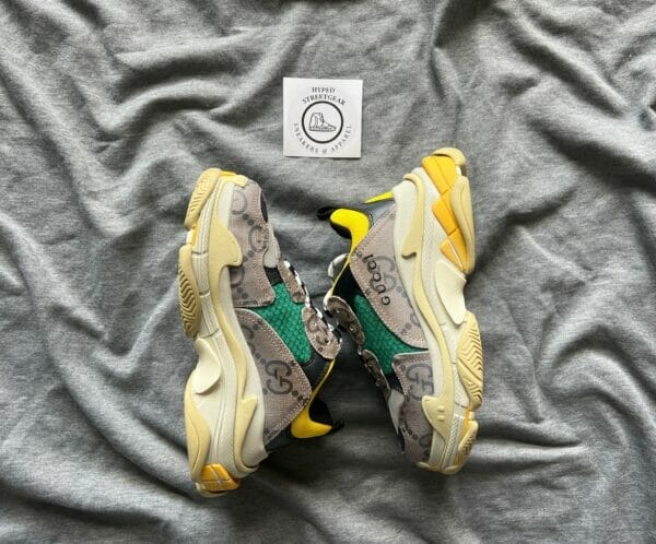 Balenciaga X Gucci Triple S Yellow Green
