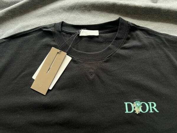 Oversized Dior Jardin T-Shirt Black Cotton