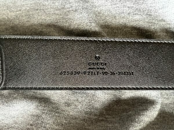 Gucci GG Supreme and Leather Double G Belt