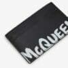 Alexander McQueen Graffiti-print leather card holder