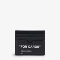 Off-White Branded-text leather card holder