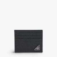 Prada Brand-plaque leather card holder