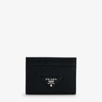 Prada Brand-plaque leather card holder