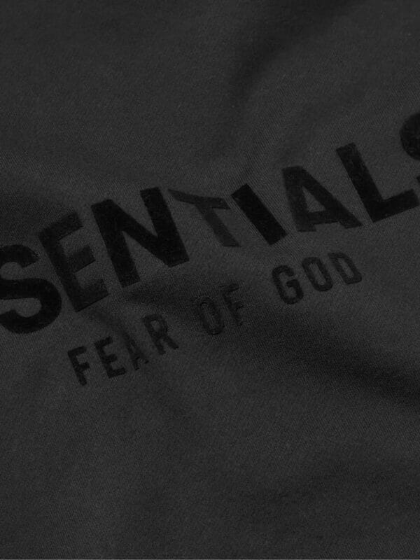 Fear of God Essentials Black / Stretch Limo Hoodie (On hand)