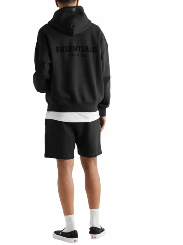 Fear of God Essentials Black / Stretch Limo Hoodie (On hand)