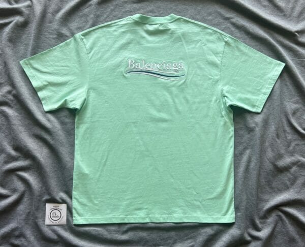 Balenciaga Political Campaign Mint Green T-shirt