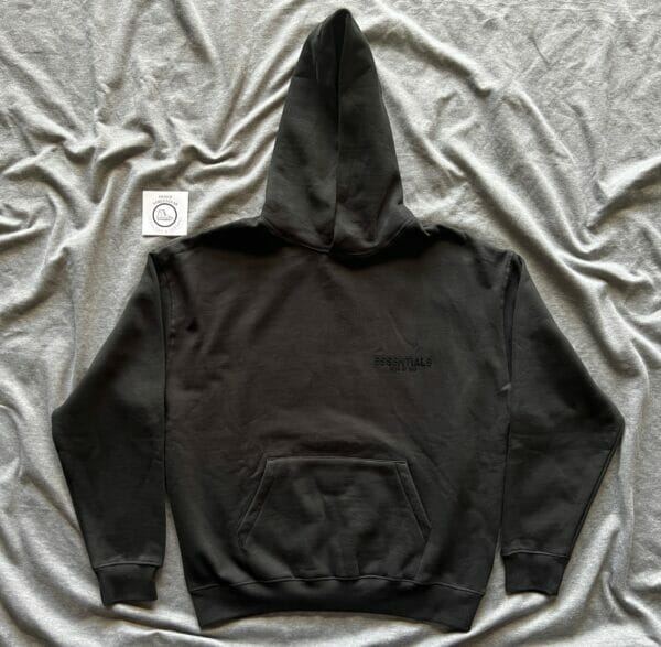 Fear of God Essentials Black / Stretch Limo Hoodie (On hand)