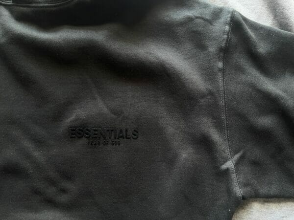 Fear of God Essentials Black / Stretch Limo Hoodie (On hand)