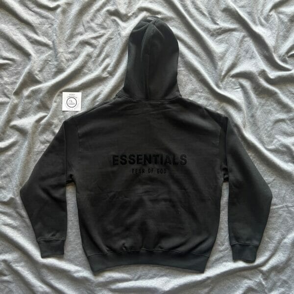 Fear of God Essentials Black / Stretch Limo Hoodie (On hand)